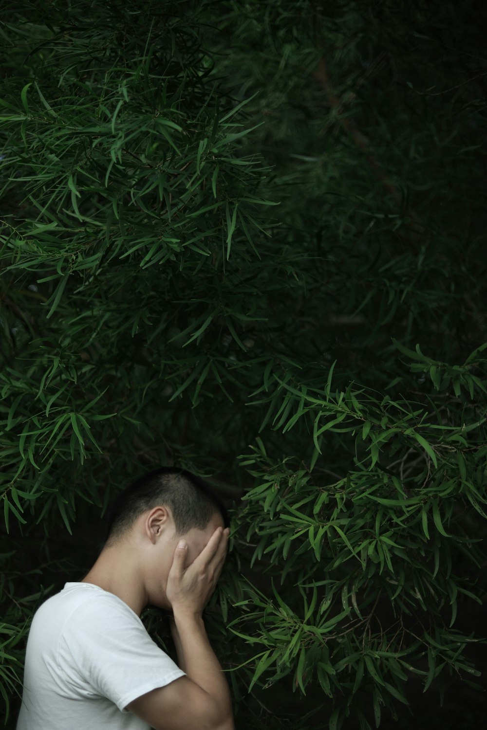 man in white shirt lying on green grass