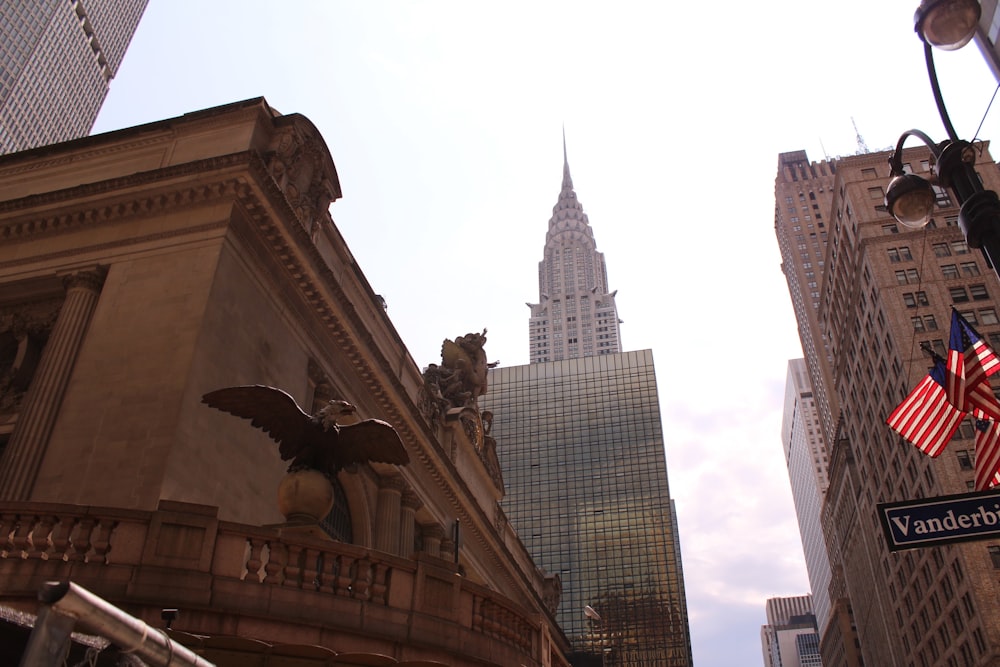 low angle photography of high rise building