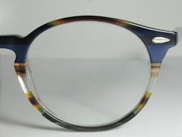A close-up of fashionable eyeglasses.
