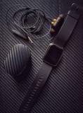 silver aluminum case apple watch with black sport band