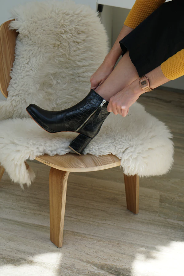 Bottines en daim noir