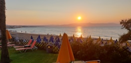 A picturesque sunset over the beach in Zapponeta.