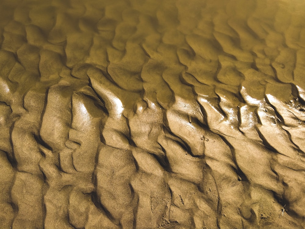 brown sand with water droplets