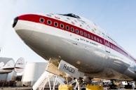 a large air plane on a runway at an airport