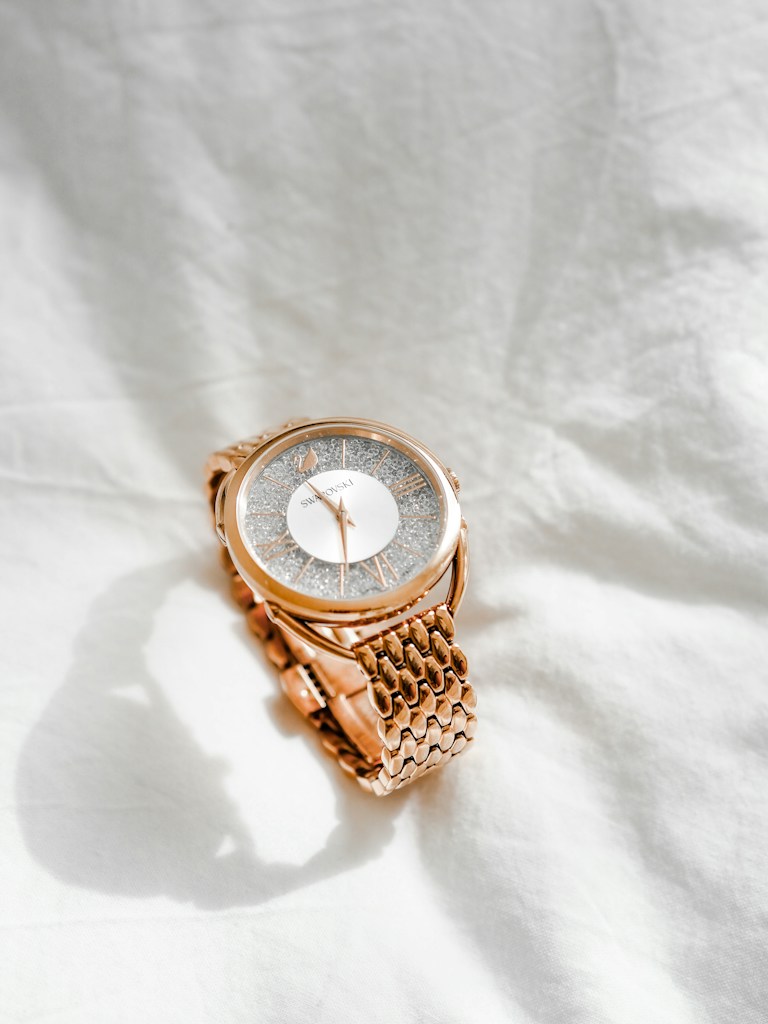 Gold Mesh Timepiece