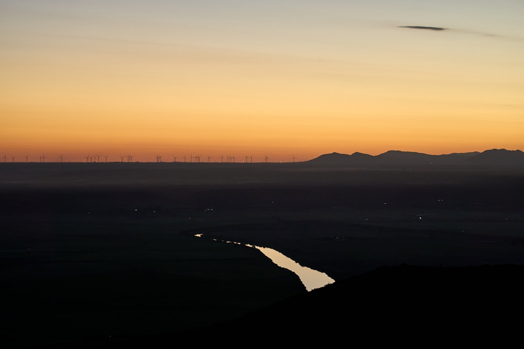 silhouette of mountains during sunset