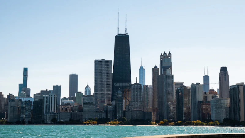 High-rise buildings near the water in Chicago's Uptown area