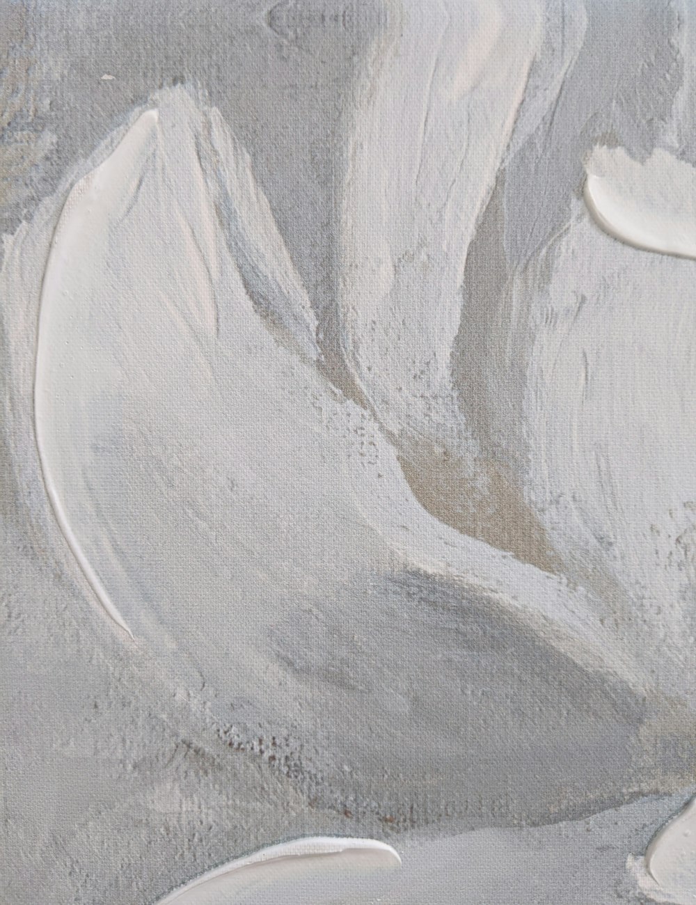 Pintura abstracta blanca y gris