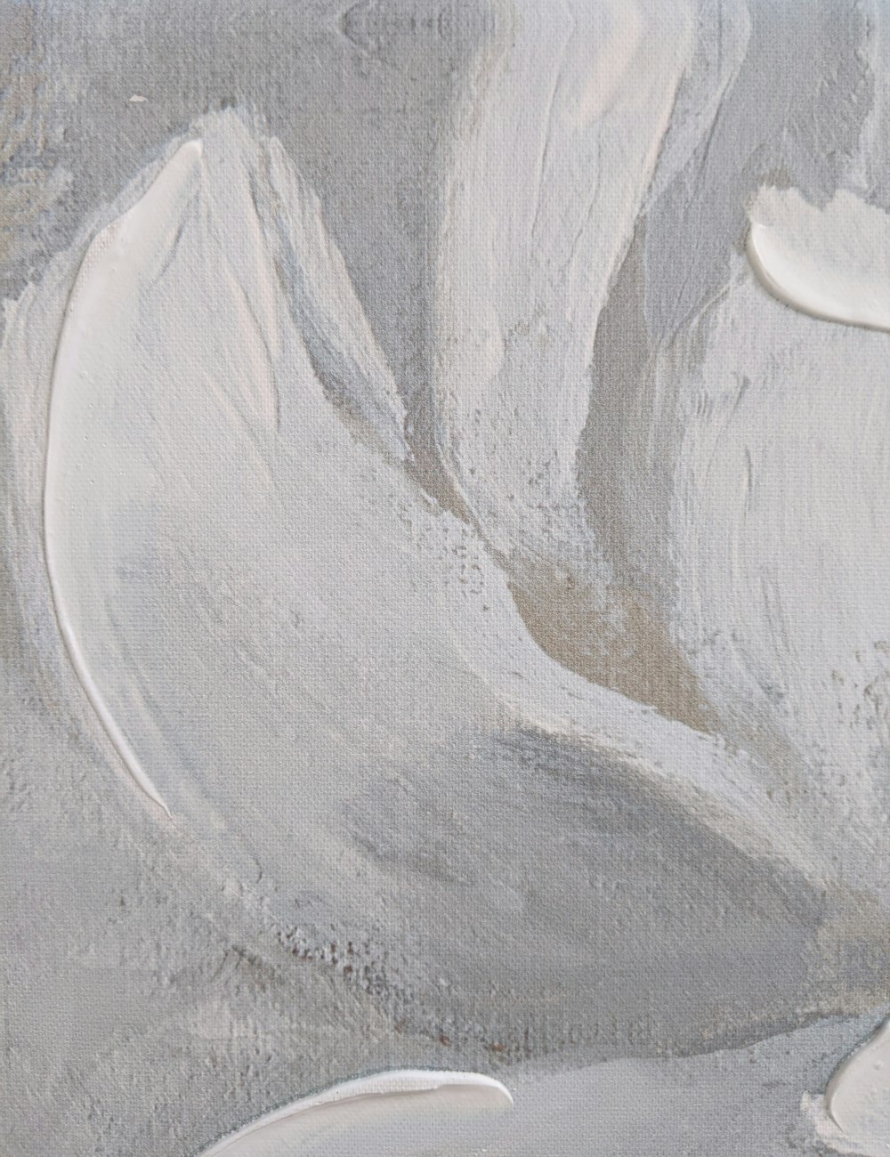 white and gray abstract painting