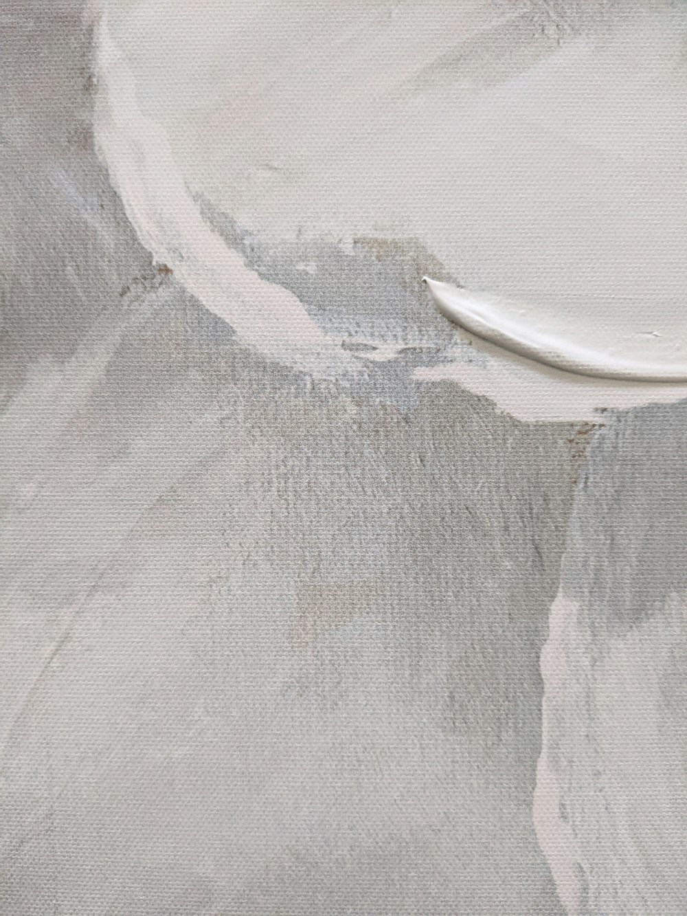 white and gray abstract painting