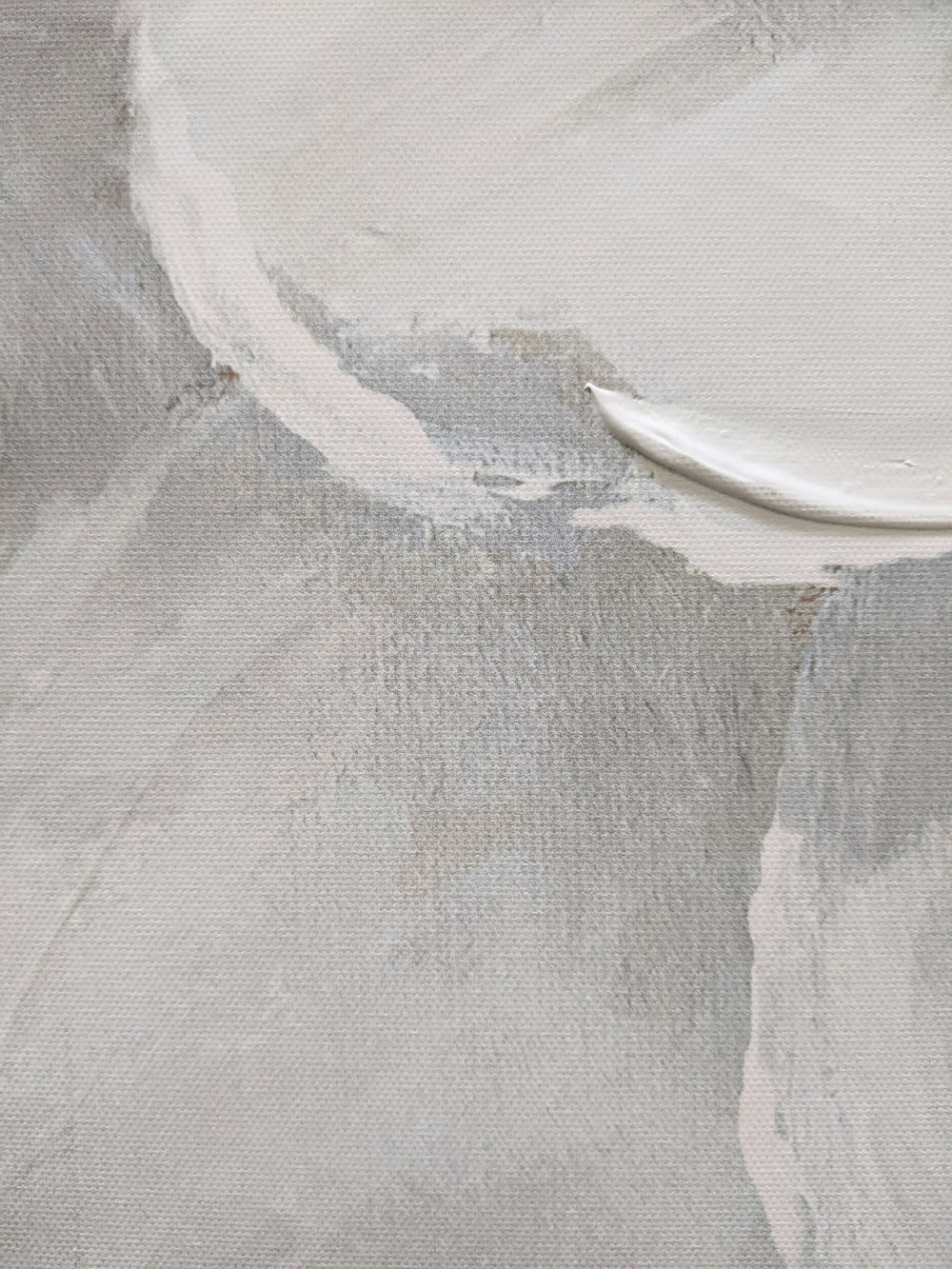 Pintura abstracta blanca y gris
