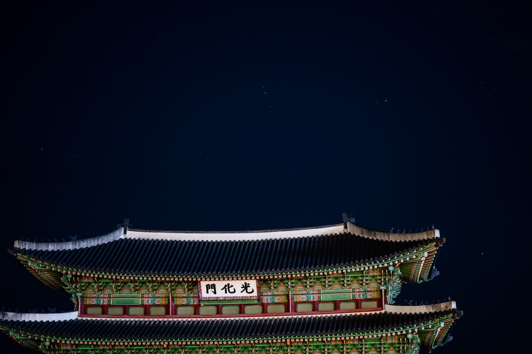 green and red temple during nighttime