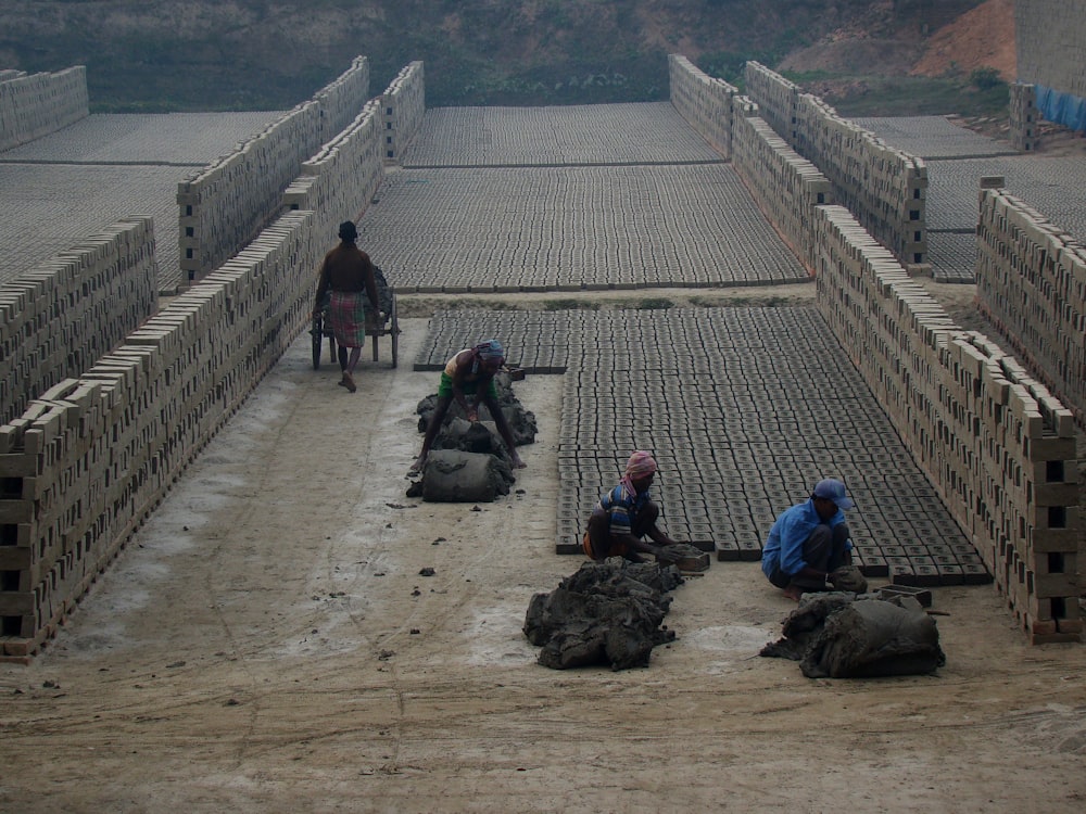 people sitting on rock near body of water during daytime