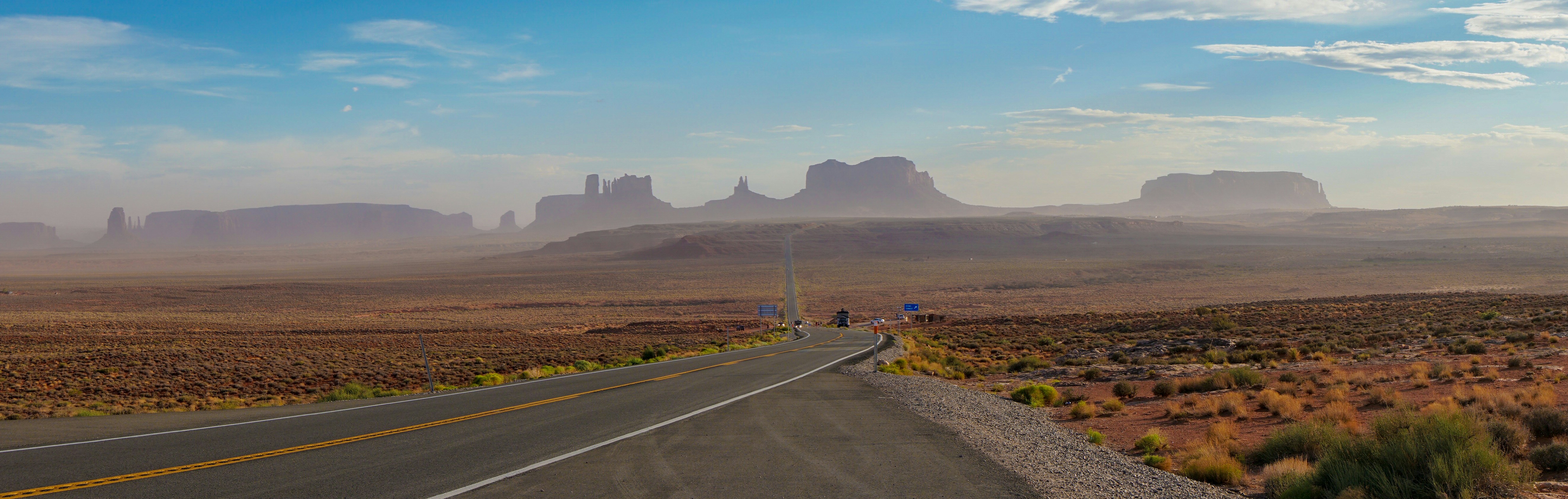 Open road landscape in the United States