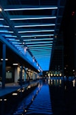 A beautifully lit outdoor space showcasing modern lighting fixtures.