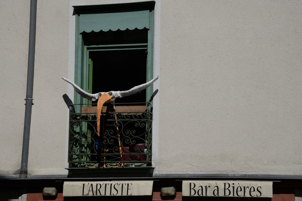 Frau in weißem Langarmhemd und orangefarbener Hose sitzt tagsüber auf schwarzem Metallzaun