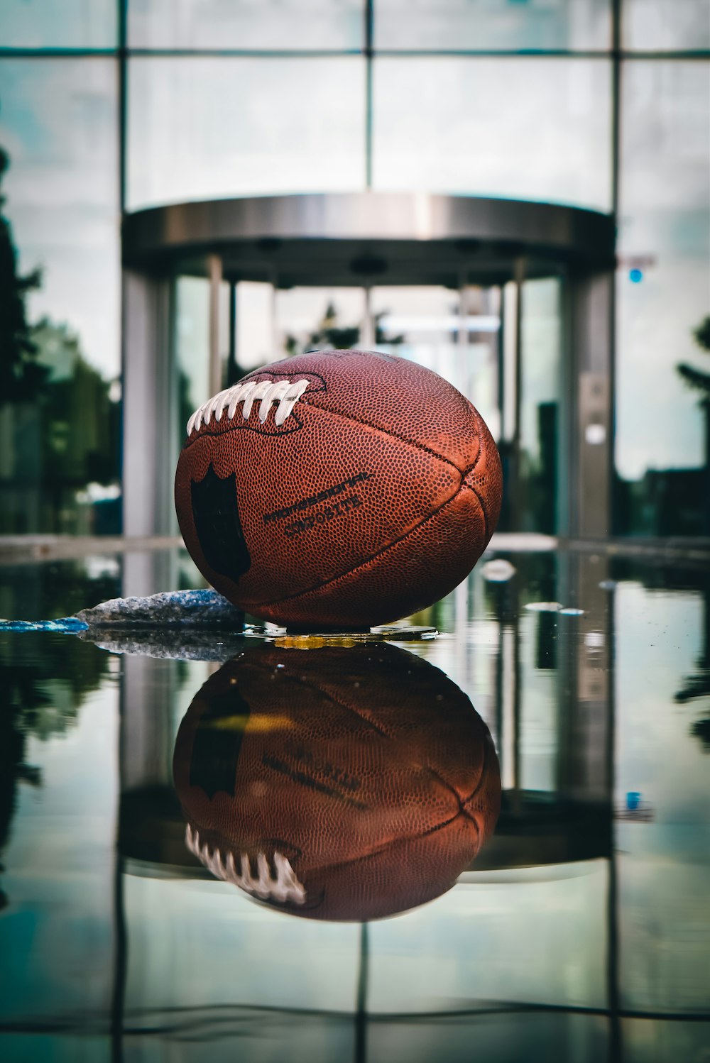 brown basketball on the ground