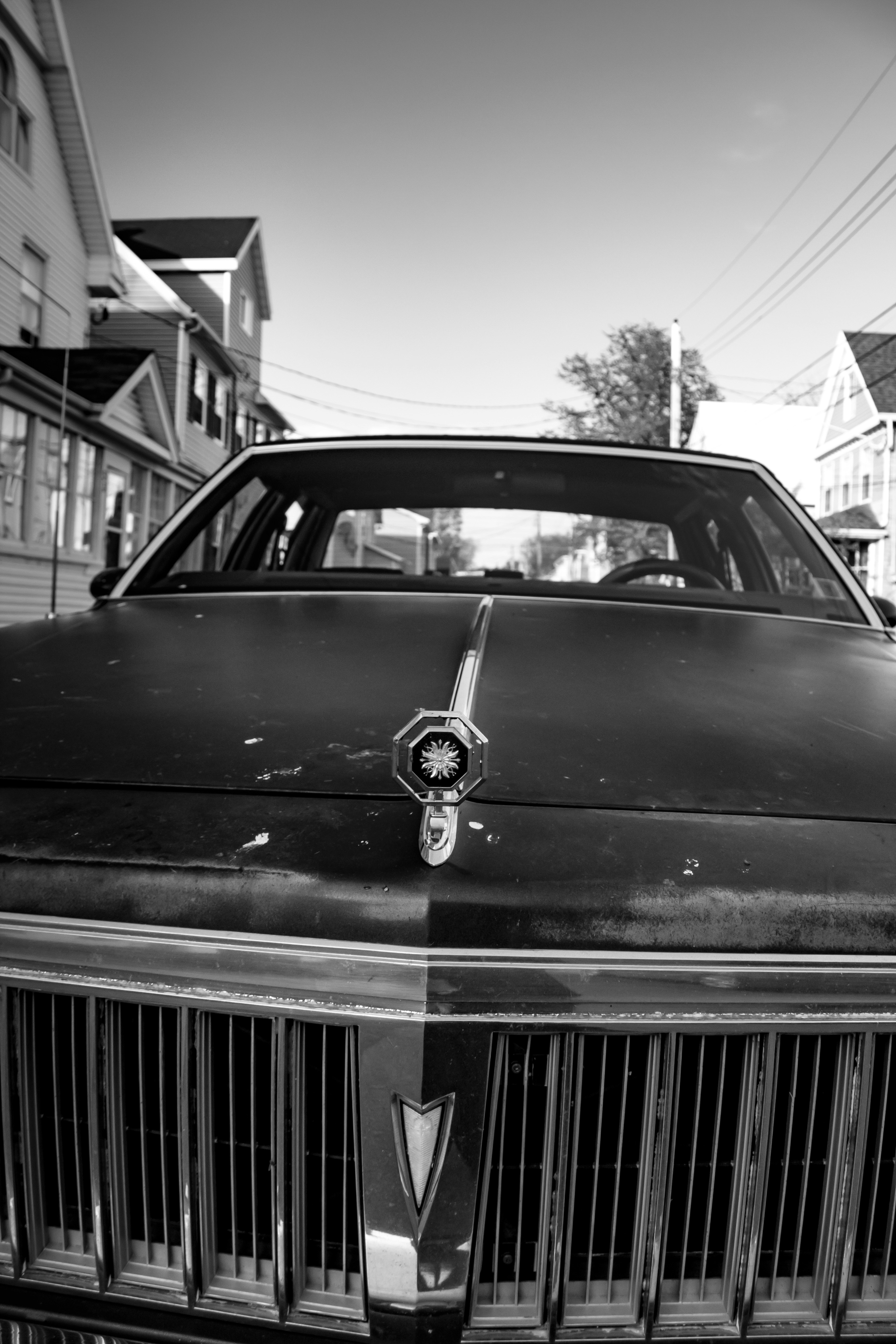 grayscale photo of mercedes benz car