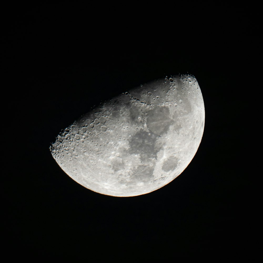 full moon in dark night sky