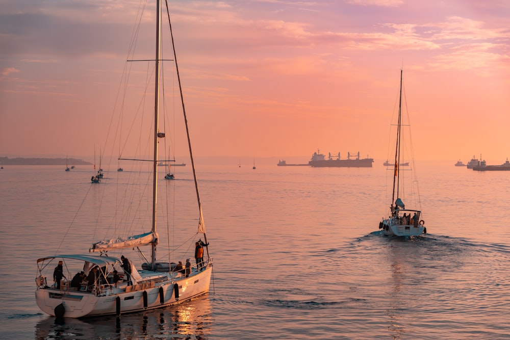 weißes Segelboot auf See tagsüber