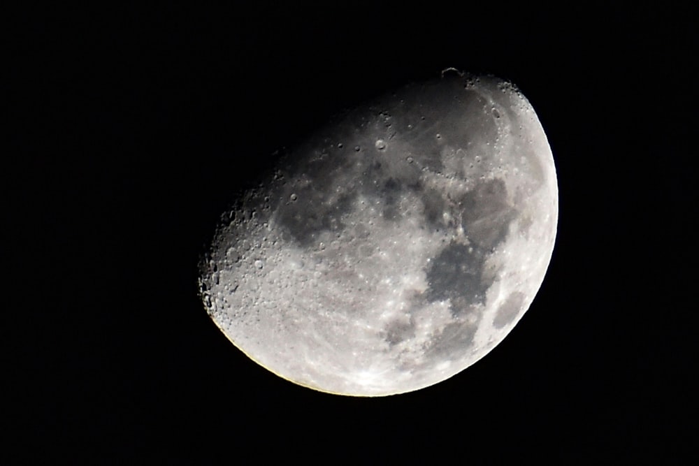 full moon in dark night sky