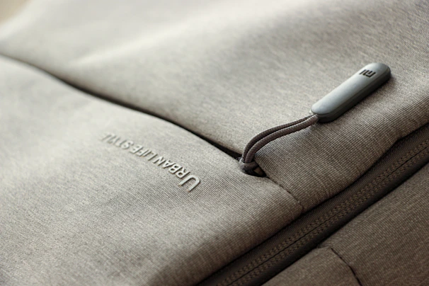 Front view of the bagrijo 35l swim and gym bag showing its sleek waterproof nylon exterior.