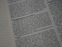 A close-up of a printed page from a book, possibly a Bible or religious text. The page is titled 'The appointment of leaders' and includes numbered verses. The text is primarily black on an off-white page.