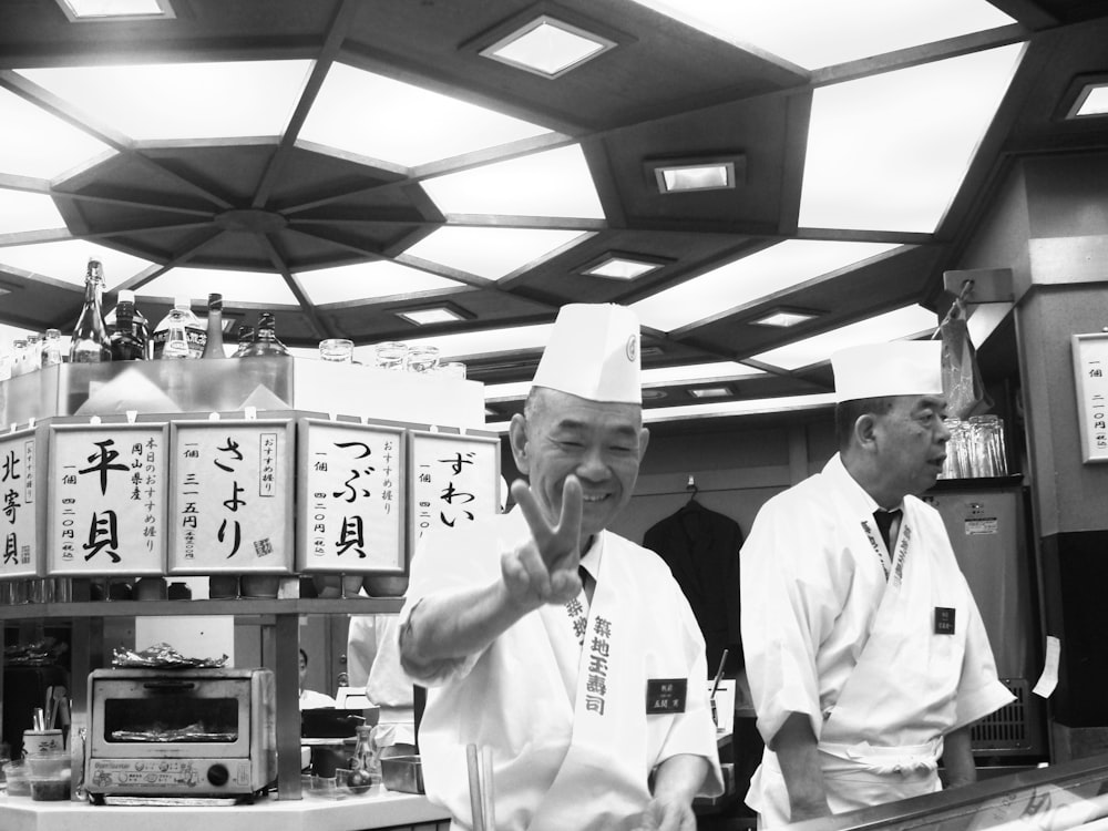 man in white chef uniform