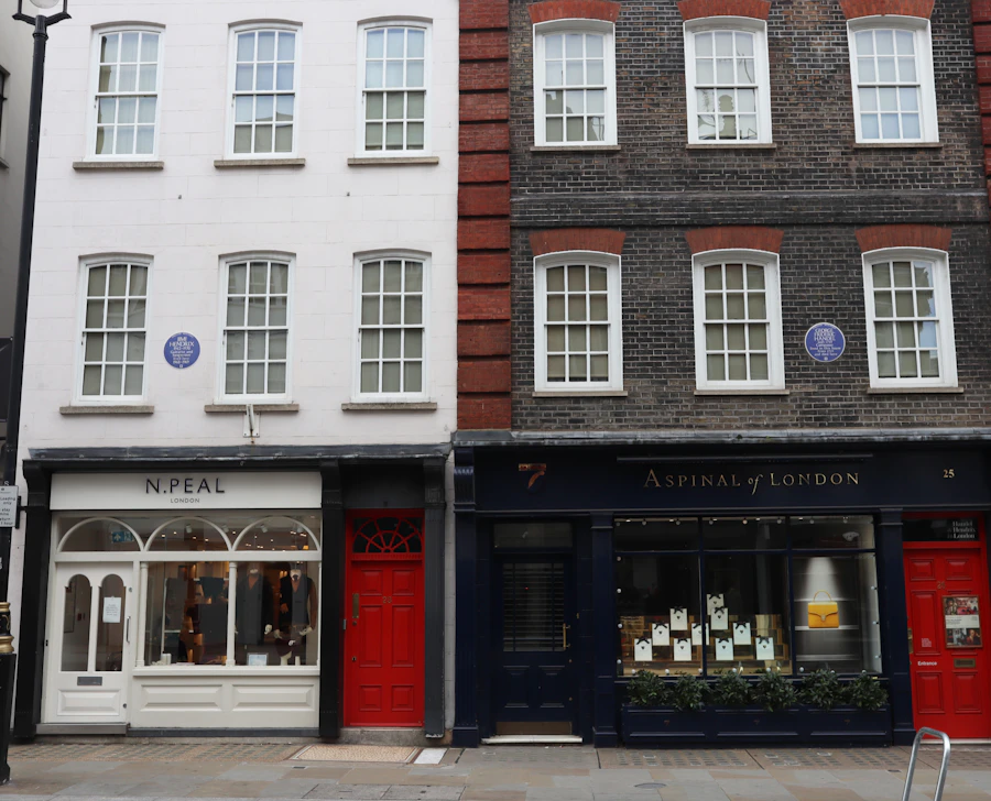 Georgian houses on Brook Street, Mayfair