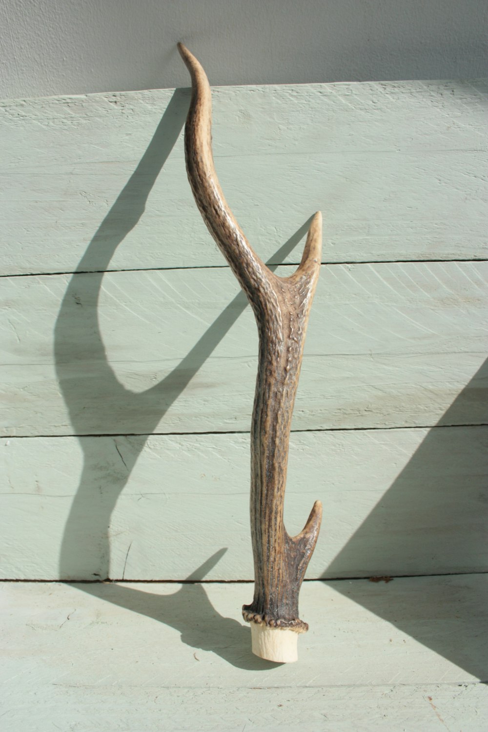 brown wooden stick on white wooden wall