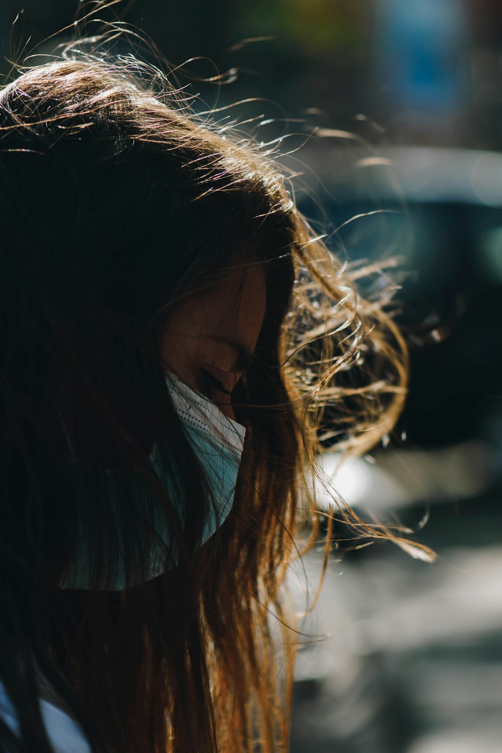 woman with brown hair in close up photography