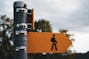 black and orange traffic light