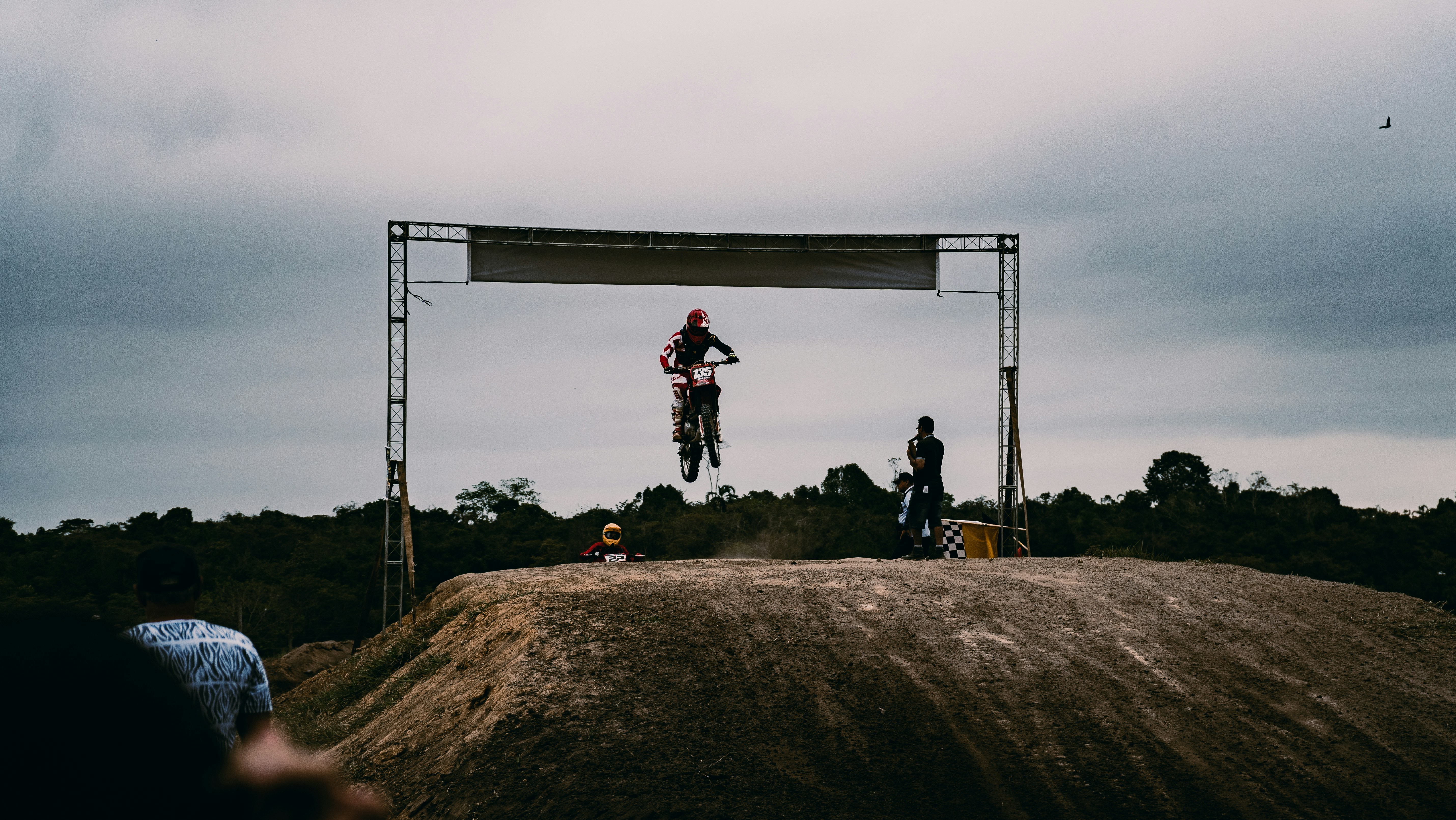 black motocross rider