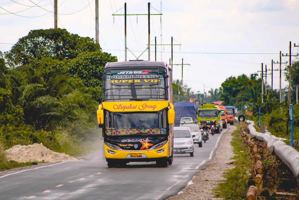 yellow and black car on road during daytime