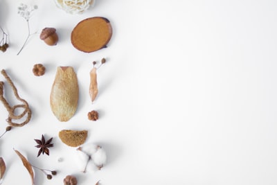 brown and white heart shaped decors acorn zoom background