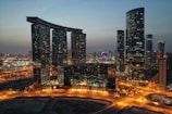 city buildings during night time