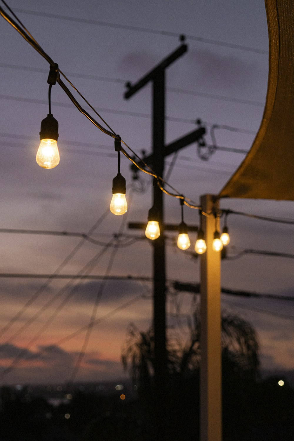 black and yellow light bulb