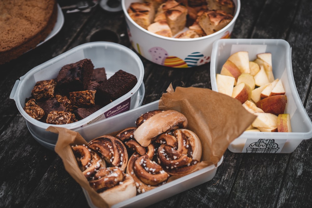 brown and white pastries on white ceramic plate