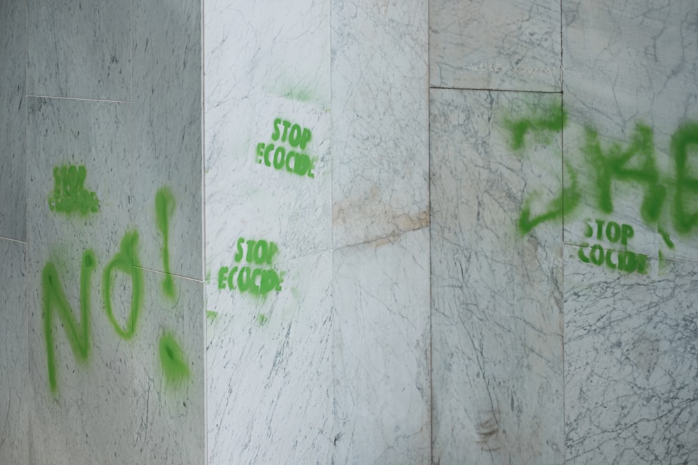 white and green wall tiles