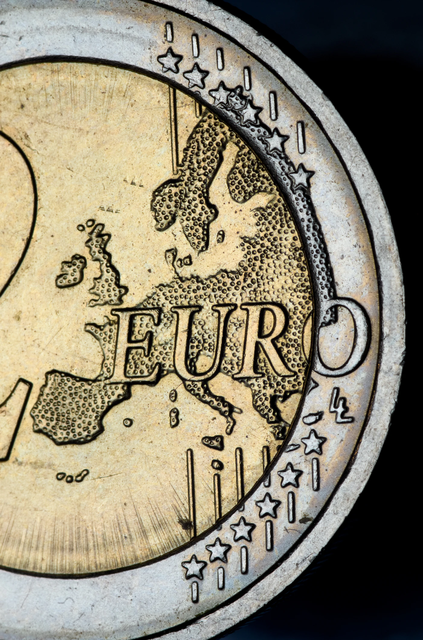 Pormenor de uma moeda de euro