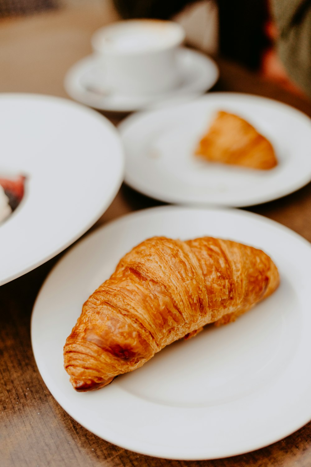 bread on white ceramic plate