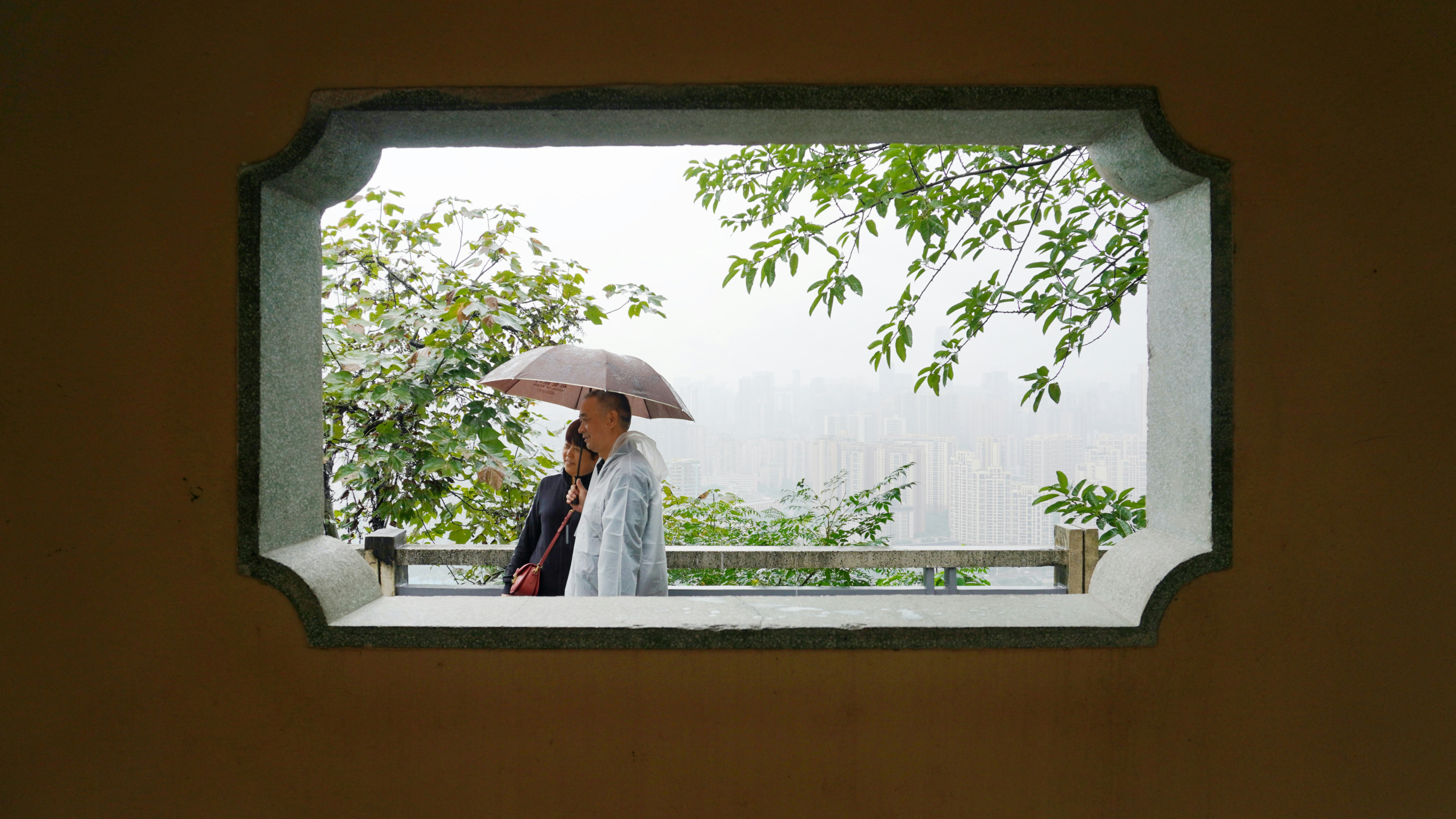 woman in white long sleeve shirt holding umbrella