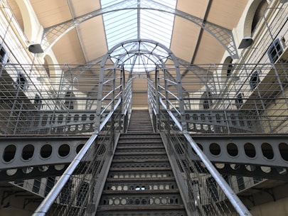 View of a custom mezzanine floor fitted inside an industrial facility.