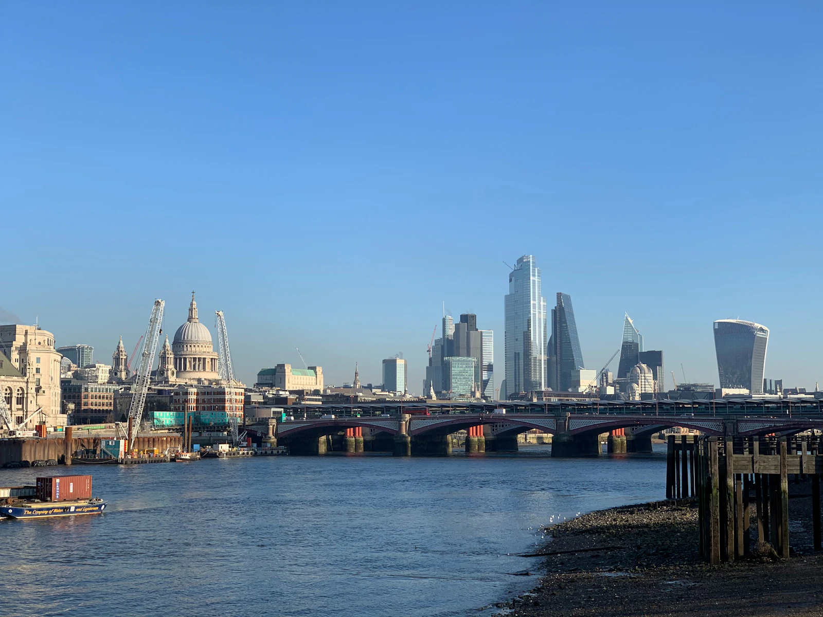 London skyline with church spire