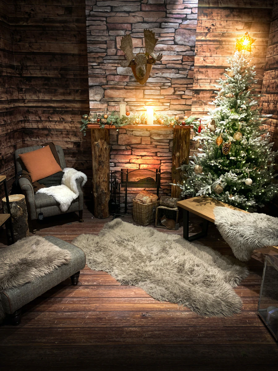 Wooden armchair beside a wooden table