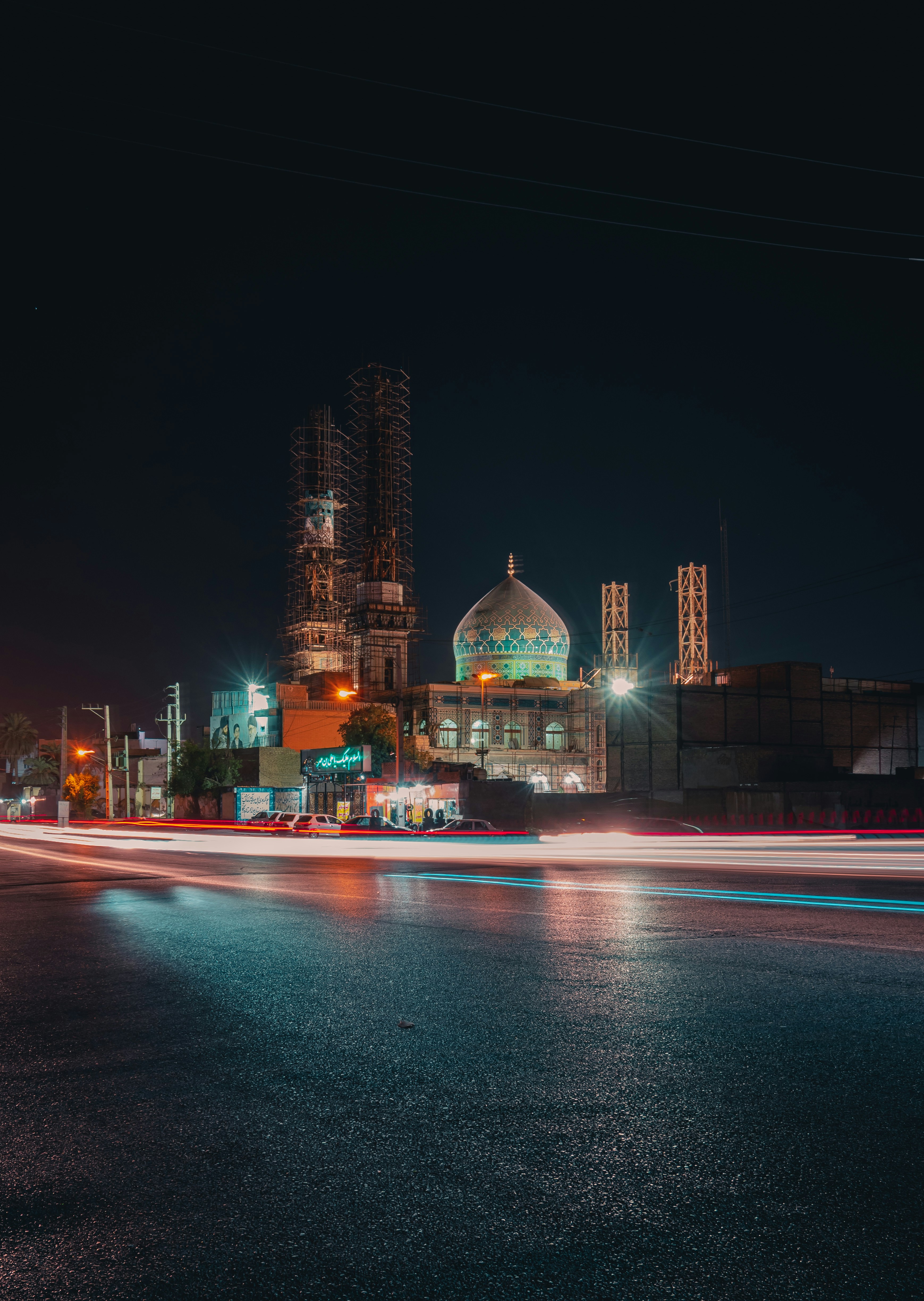 city buildings during night time