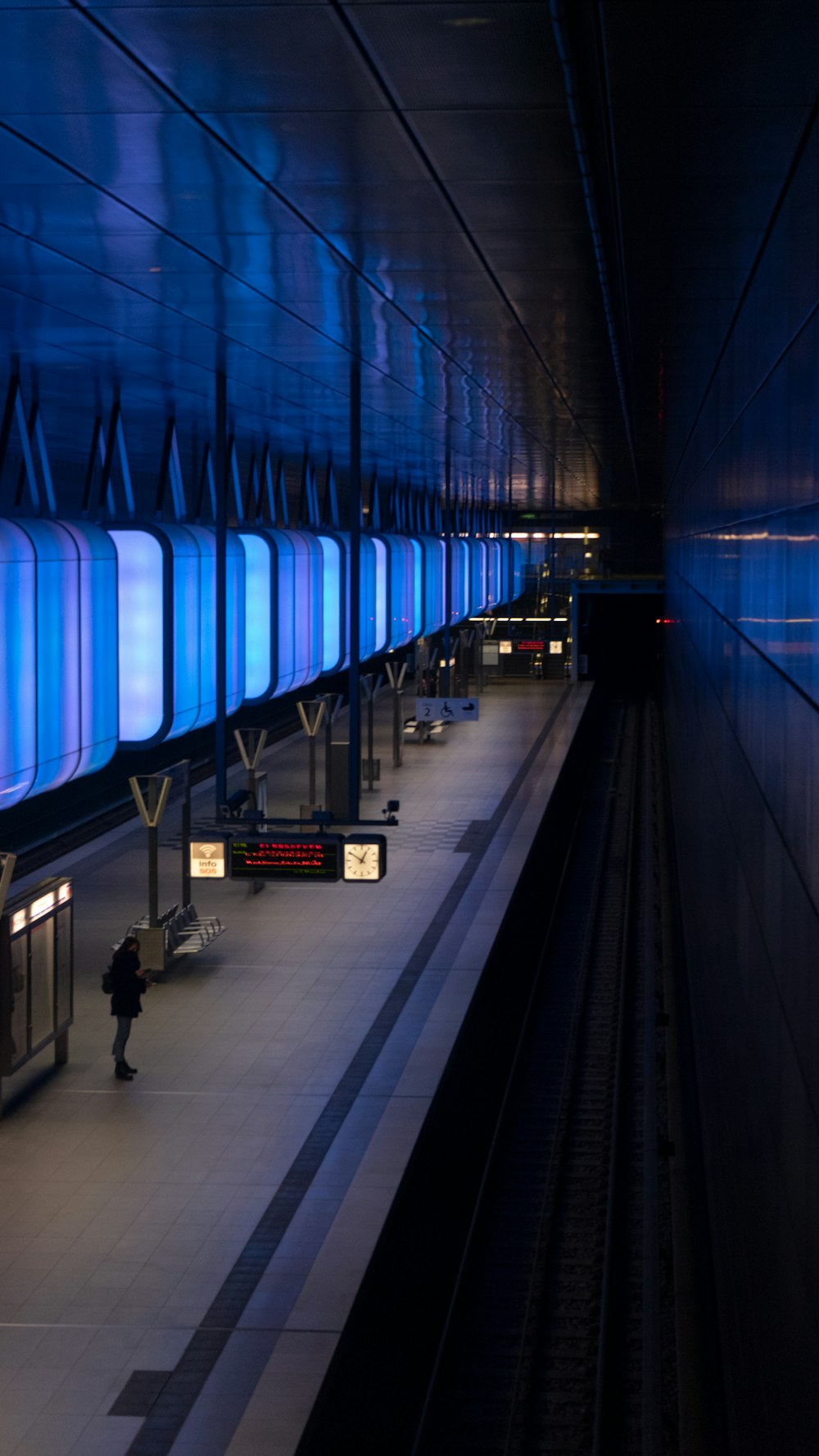 people walking on train station