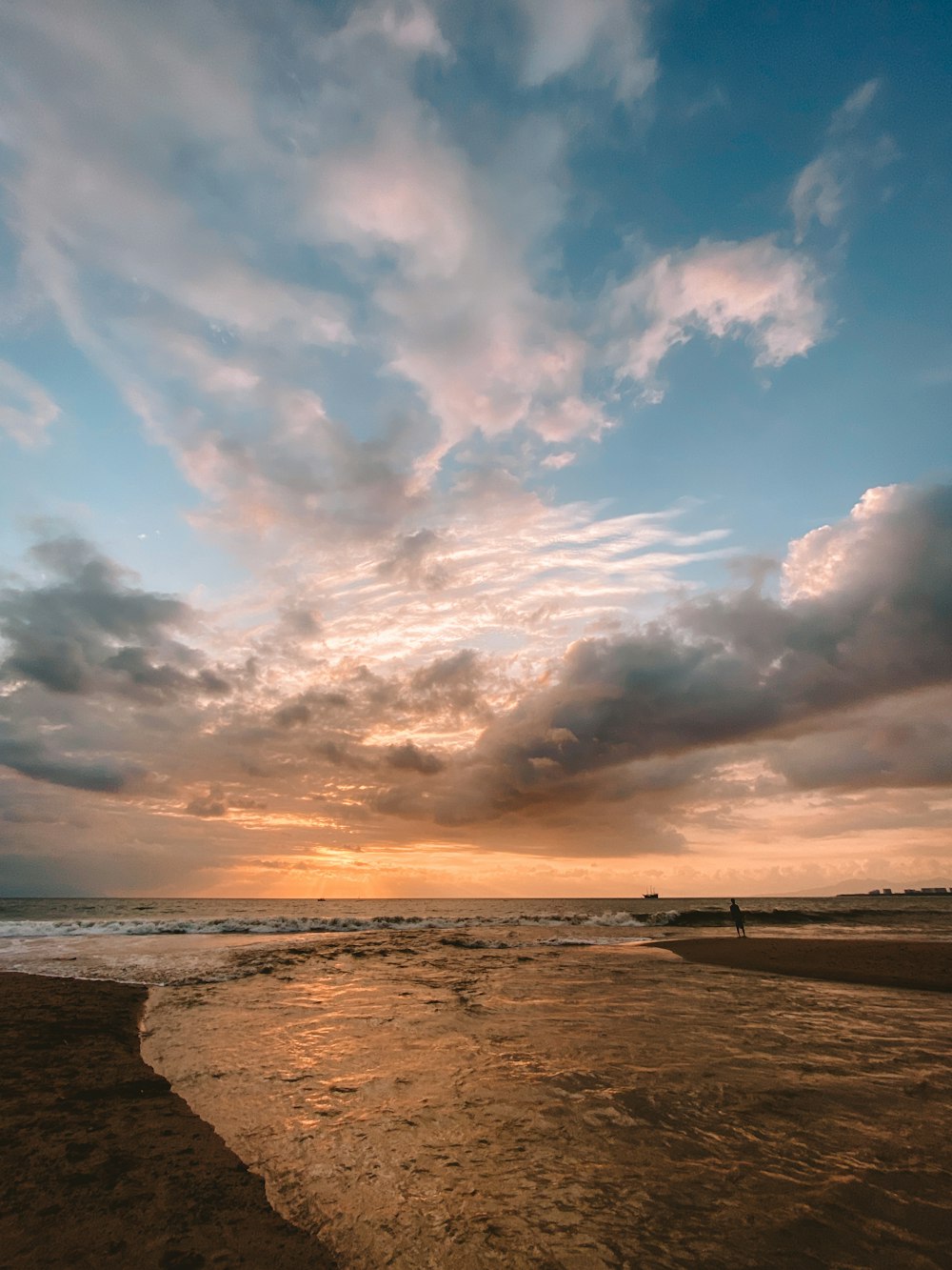 sea shore under cloudy sky during daytime