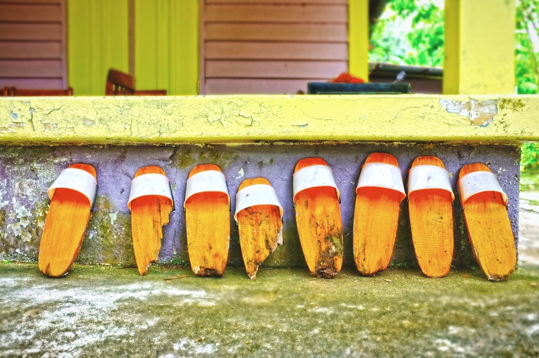 yellow and white wooden wall