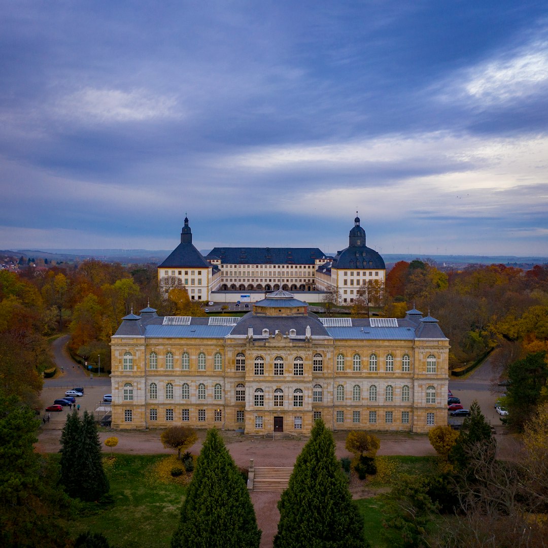 Schloss Friedenstein - From Leinakanal - Drone, Germany